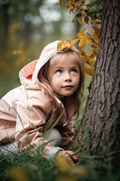 Photo shot of a little girl enjoying some time outdoors