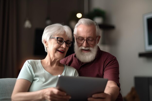 Shot of a mature couple using their digital tablet during an online learning class