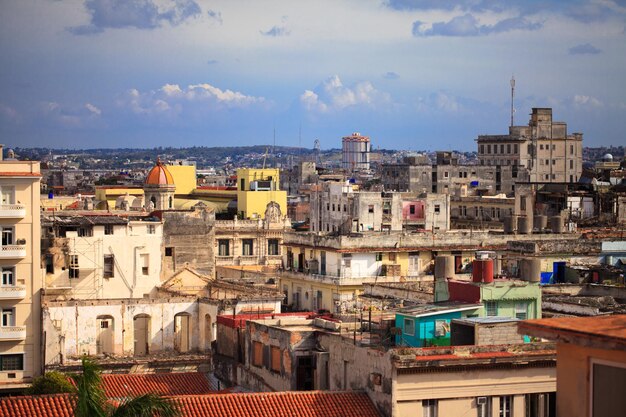 shot of old Havana city, Cuba