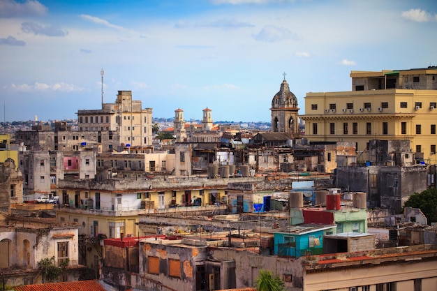 shot of old Havana city, Cuba