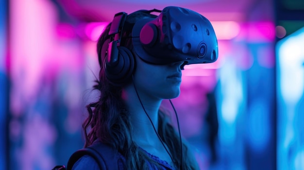 shot of a person anjoying virtual reality