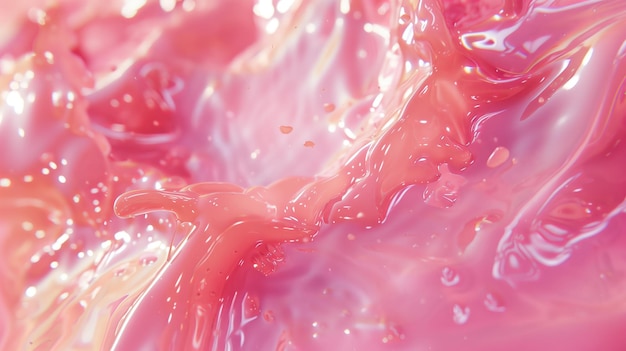 A shot of a pink liquid in a pink pool Water light background Generated by artificial intelligence