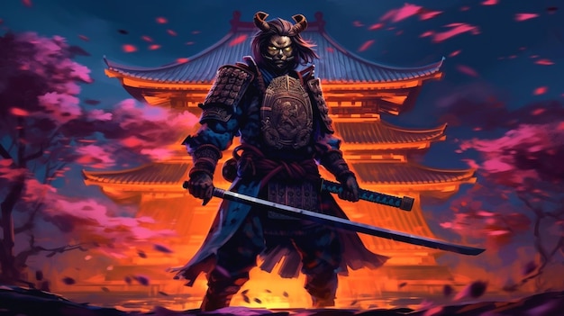 shot of samurai