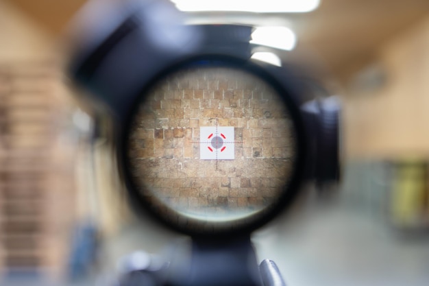 A shot of a target with the word target on it