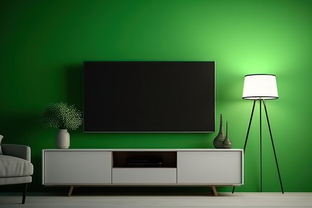 Photo shot of a tv with horizontal mock up