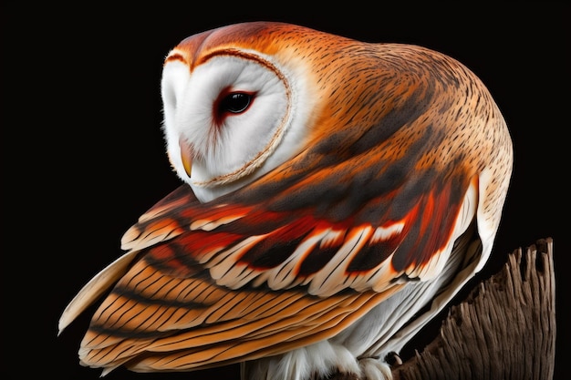 Shot of a Tyto alba or barn owl up close and personal