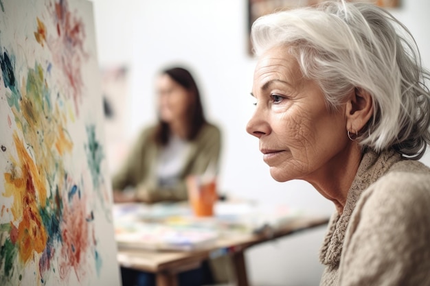 Photo shot of an unrecognizable woman expressing herself through art in a therapy session