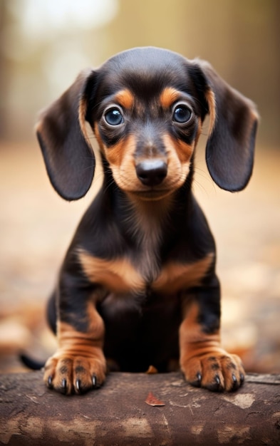 A Shot of a Wee Dachshund Puppy