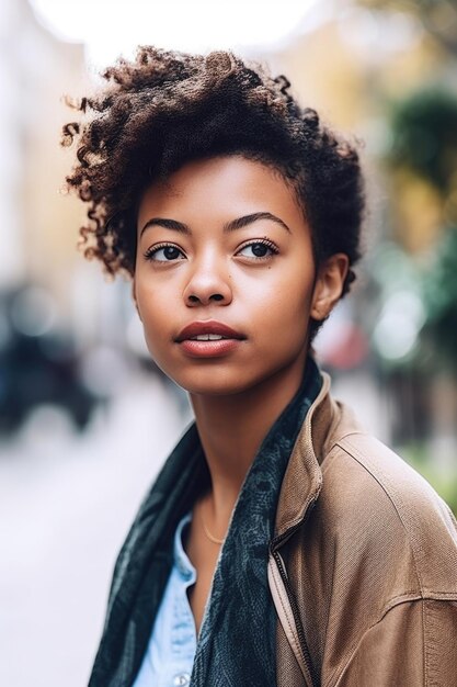 Shot of a young woman standing outside during the day