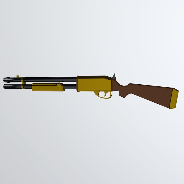 Shotgun 3d rendering
