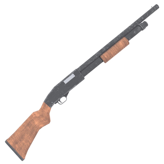 Shotgun weapon 3d rendering