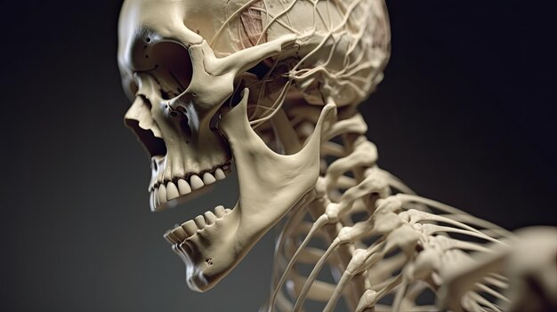 Shoulder bones anatomy 3D illustration