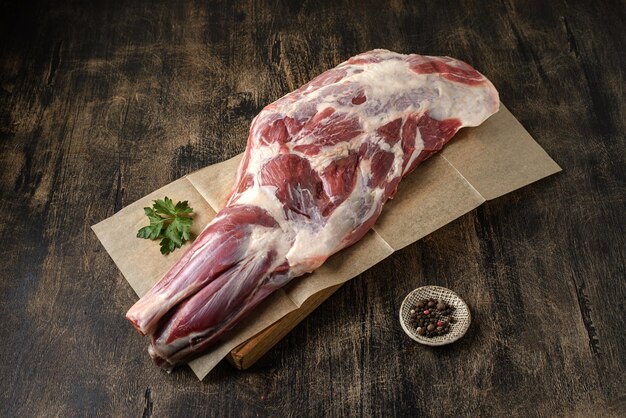 Shoulder of lamb on the board High quality photo