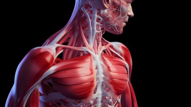 Shoulder muscle and nerve pain man holding pain