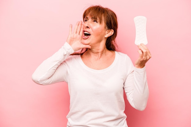 Shouting and holding palm near opened mouth