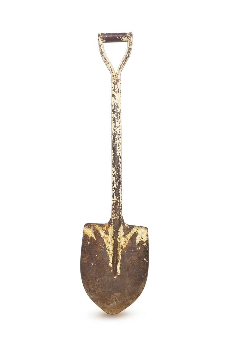 Photo shovel against white background