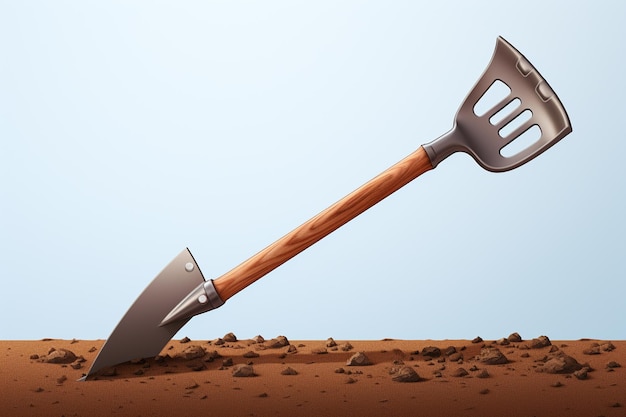 Shovel and pile of salt isolated on a white background