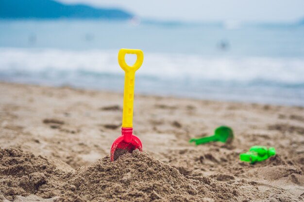 Shovel toy for children in the sand