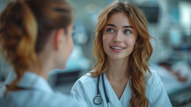 Show a nurse providing emotional support to a patient who