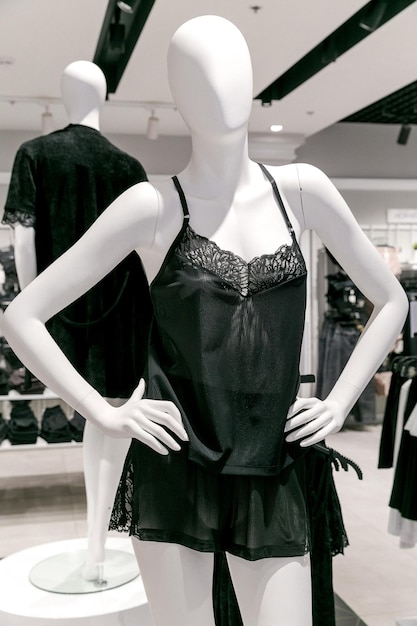 Luxury Underwear on Mannequin in Fashion Store Showroom for Women