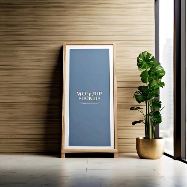 showcase and sign mockup