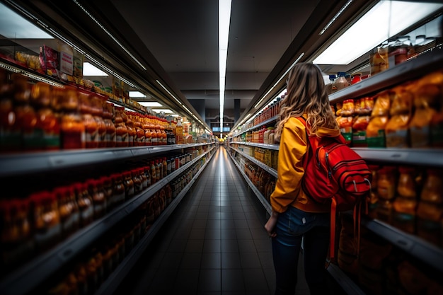 スーパーマーケットで商品を展示する Generative AI