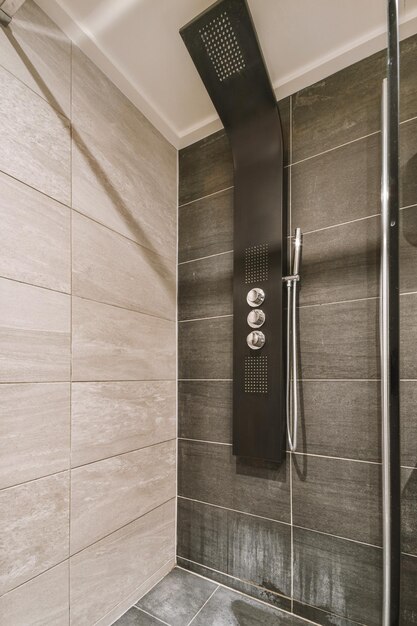 Shower box in modern bathroom