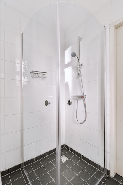 Shower box in modern bathroom