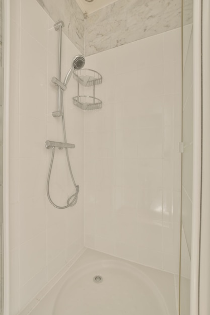 Shower box in modern bathroom