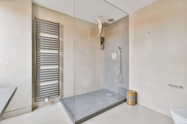 Shower box in modern bathroom