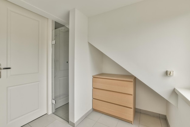 Shower box in modern bathroom