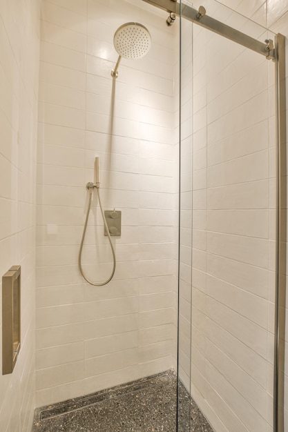 Shower box in modern bathroom