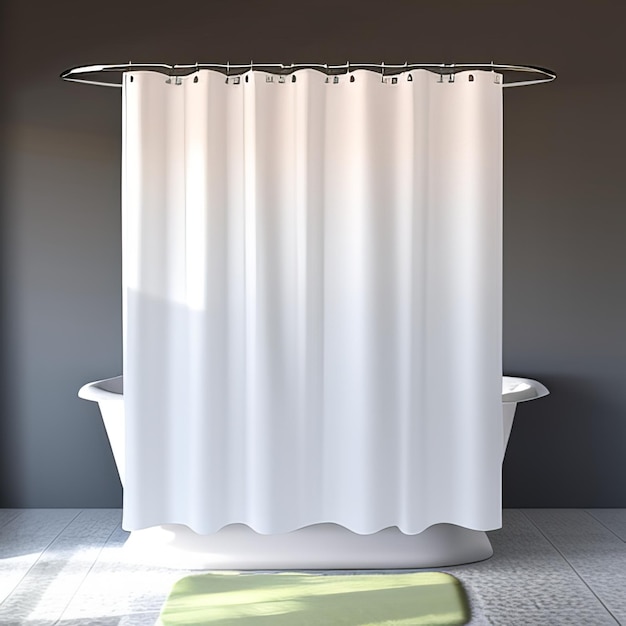 Shower curtain mockup