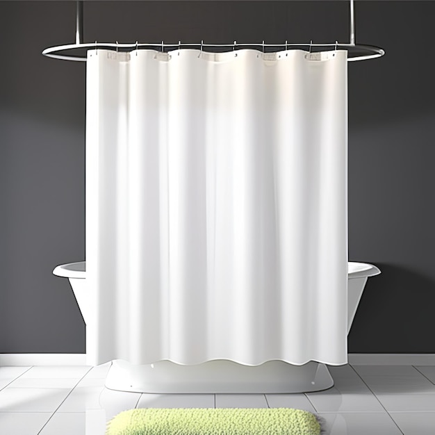 Shower curtain mockup