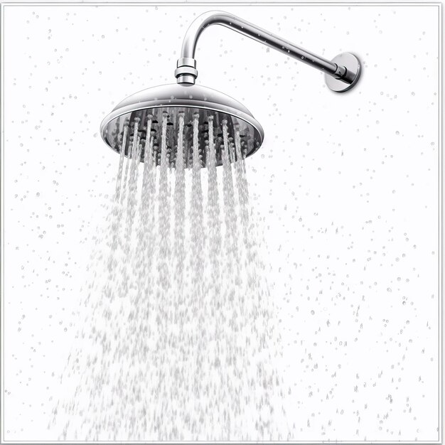 Photo shower realistic art style white background high qu