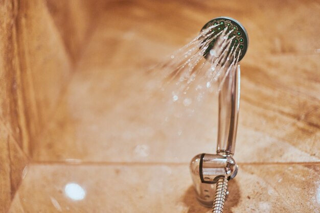 Photo showerhead in bathroom