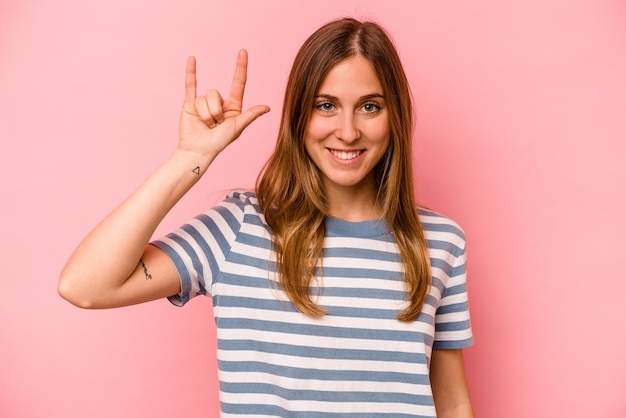 Showing a horns gesture as a revolution concept