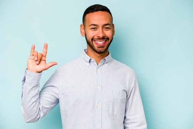 Showing a horns gesture as a revolution concept