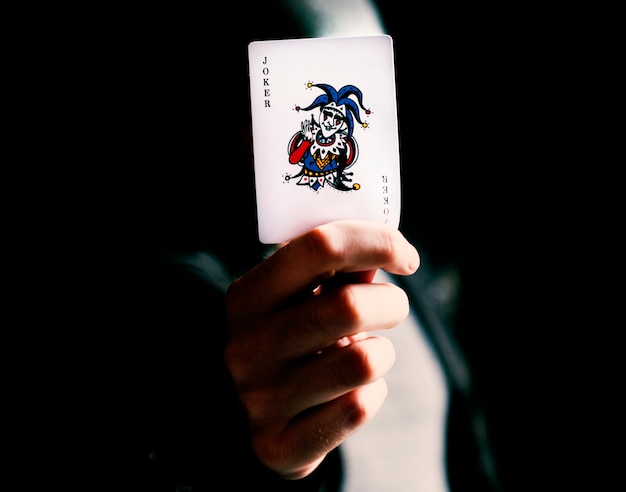 Photo showing joker card