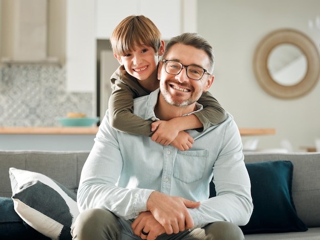 Showing off their bright smiles. Shot of a family relaxing together at home.