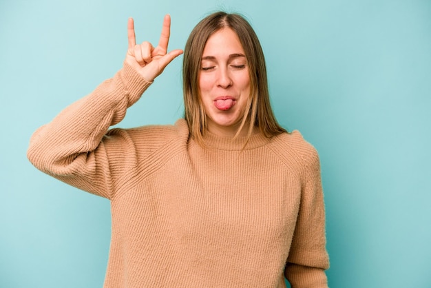 Showing rock gesture with fingers