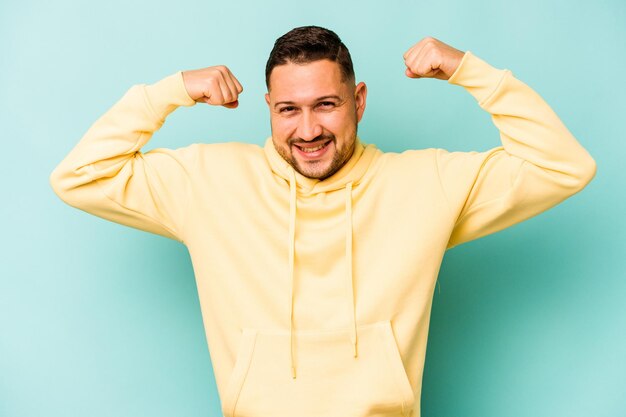 Showing strength gesture with arms symbol of feminine power