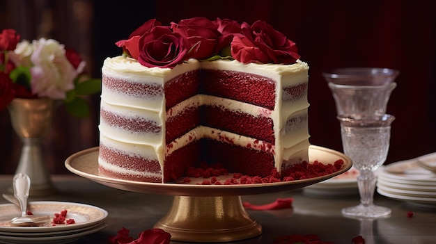 A ShowStopping Red Velvet Cake A Delightful Combination