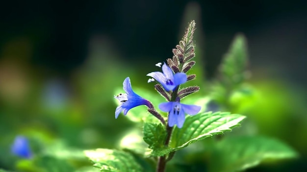 Showy Speedwell Flower Beautifully Bloomed Generative AI