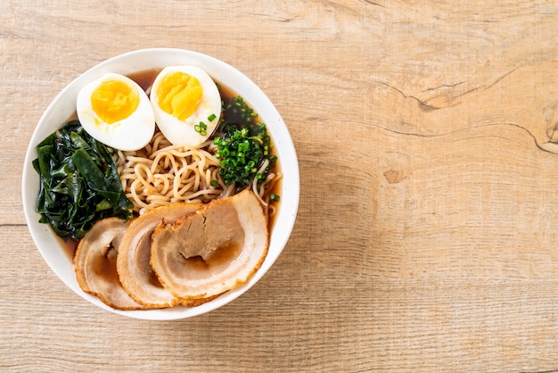 Shoyu ramen noodle with pork and egg