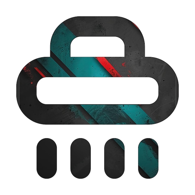 shredder icon diagonal black green red