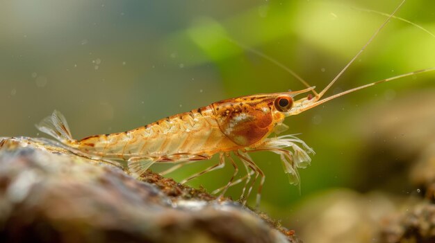 Shrimp Close Up on Rock