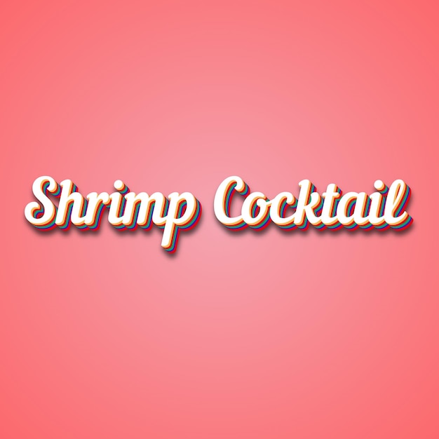 Photo shrimp cocktail text effect photo image cool