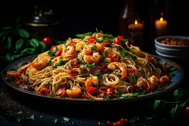 Shrimp and Crab Pasta Primavera