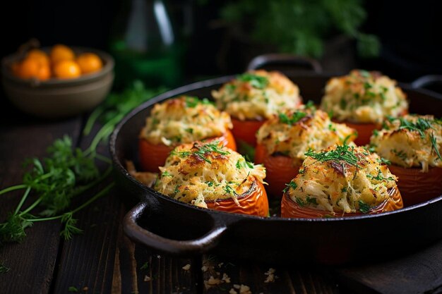 Shrimp and Crab Stuffed Bell Peppers